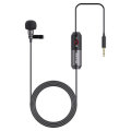 TELESIN Microphone 5.5m Clip-on Lavalier Mini Audio 3.5mm Collar Condenser Lapel Mic for Recording F
