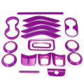 18pcs Purple Car Moulding Trim Strip Accessories For Jeep JK JKU 4door 2011-2017