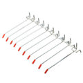 10Pcs Stainless Steel Wall Display Hooks for Coat Shop Slatwall Panel 10  150MM