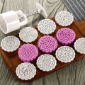75g 8 Flower Stamps Moon Cake DIY Mould Hand Pressure Biscuit Pastry Mold Baking Tool