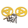 2Pcs Golden Driving Wheels + Bearing Wheels + Plastic Track Set Accessory For Robot Car Chassis