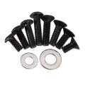 Suleve M3CH8 M3 Carbon Steel Hex Socket Flat Head Button Head Screws Flat Washers Assortment 180p