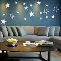 13pcs Star Mirror Wall Sticker Acrylic Surface Art Decal Home Office Room DIY Decoration Stickers