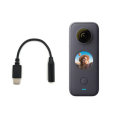 For Insta360 ONE X2 Audio Adapter Wire Type C to 3.5mm External Microphone Plug and Play