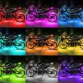 12Pcs RGB LED Neon Under Glow Light Strip Kit Atmosphere Motorcycle ATV Lights