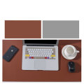 Large Desk Pad Office Desk Mat PU Leather Desk Blotter Waterp... (COLOR.: BROWNGREY | SIZE: 80*40CM)