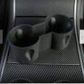 Silicone Center Console Cup Card Holder Container For Tesla Model 3 2017-2020