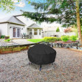 38x20" Patio Fire Pit Cover Waterproof Gas Grill BBQ Cover 420D Storage Bag