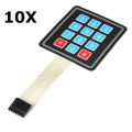 10Pcs 4x3 Matrix 12 Key Array Membrane Switch Keypad Keyboard Geekcreit for Arduino - products that