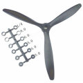 5pcs QTmodel 8060 8x6 inch Efficient 3 Leaf Blade Propeller for RC Airplane