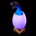 KL-02 Decorative 3D Tyrannosaurus Egg Smart Night Light 16 Colors Remote Control Touch Switch LED Ni