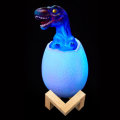 KL-02 Decorative 3D Tyrannosaurus Egg Smart Night Light 16 Colors Remote Control Touch Switch LED Ni