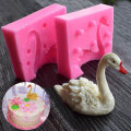 3D Beautiful Swan Fondant Silicone Mould Candle Sugar Chocolate Craft Tool