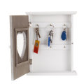 Wall Mounted Wooden Key Box Cabinet Vintage Keys Display Storage Hooks Holder Organizer