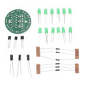 3pcs DIY Green LED Round Flash Electronic Production Kit Component Soldering Training Practice Board