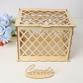DIY Rustic Wooden Card Box Wedding Wishing Box Lock Gift Wedding Party Favor