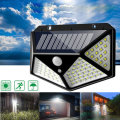 2pcs 100 LED Solar Powered PIR Motion Sensor Wall Light Outdoor Garden Lamp 3 Modes