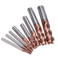 Drillpro 55 Degree Tungsten Carbide 4 Flutes Milling Cutter TiAlN Coating 2-12mm CNC Cutter Milling