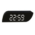 Digital LED Trapezoidal Mirror Alarm Clock Time Date Temperature Cyclically Display Calendar Snooze