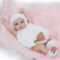 11 Inch Lifelike Newborn Reborn Silicone Vinyl Baby Girls Doll + Clothes Gift