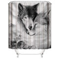 Custom Wolf Shower Curtain Art Print Pattern Shower Curtain Bathroom Decoration Curtain