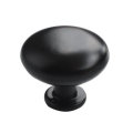 Zinc Alloy Black Solid Round Handle Furniture Handle Cabinet Drawer Wardrobe Pull Single Hole Simple