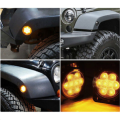 2Piece Smoked Turn Signal Fender Parking LED Lights For Jeep Wrangler 87-18 TJ YJ JK