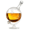 1L Whiskey World Globe Glass Crystal Decanter Liquor Spirits Bottles Gift