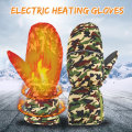 TENGOO Electric Heating Glove Camouflage Battery Powered Waterproof Sports Winter Warm Mitten