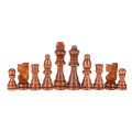 32 Piece Wooden Carved Chess 91mm King Chessman Hand Crafted Set Outdoor Entertainment Toy