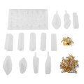 129Pcs/Set Crystal Epoxy Silicone Pendant Mould Kit Transparent Jewelry Making Mold for DIY Crafting