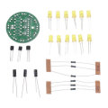 5pcs DIY Yellow LED Round Flash Electronic Production Kit Component Soldering Training Practice Boar