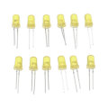 10pcs DIY Yellow LED Round Flash Electronic Production Kit Component Soldering Training Practice Boa