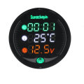 9V-24V 5-in-1 LED Night Vision USB Charger Voltage Meter Timer Temperature Display Table For Motorcy