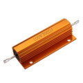 3pcs RX24 100W 300R 300RJ Metal Aluminum Case High Power Resistor Golden Metal Shell Case Heatsink R