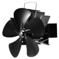 5 Blade Heat Self-Power Stove Fan Wall Mounted Magnetic Fireplace Eco Fan