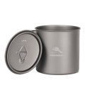 TOAKS POT-650-L Outdoor Folding Titanium Pot Ultralight Bowl Mug Camping Picnic Cookware