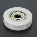 10pcs 5x24x7mm Ball Bearing U Groove Nylon Round Pulley Wheel Roller For 3.8mm Rope Ball Bearing