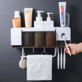 Toothbrush Holder Wall Mount Sucker Bathroom Suction Cup Set Rack Stick Firmly