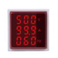 5pcs Geekcreit 3 in 1 AC 60-500V 100A Square Red LED Digital Voltmeter Ammeter Hertz Meter Signal