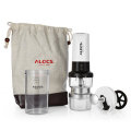 ALOCS Outdoor Tableware Electric Portable Coffee Maker Camping Coffee Grinder with Camping Light Fun