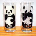 290ML Cute Panda Pattern Glass Milk Cup Coffee Cup