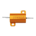 5pcs RX24 25W 8R 8RJ Metal Aluminum Case High Power Resistor Golden Metal Shell Case Heatsink Resist