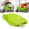 IPRee Durable Silicone Pan Strainer Colanders Wash Fruit Vegetables Pasta Kitchen Tools Gadgets Wa