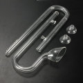 Aquarium Glass Lily Breather Pipes Inflow & Outflow 13mm for 12/13mm Tube + 2 Suction Cups