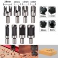 23 Pack Woodworking Chamfer Countersink Drill Bit 6pcs 1/4 Inch Hex 5 Flute 90 Degree Countersink Dr