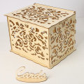 DIY Rustic Wooden Wedding Card Box Wedding Advice Box with Lock Wedding Party Favor