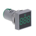 10pcs Green 22MM AC 60-500V Voltmeter Square Panel LED Digital Voltage Meter Indicator Light