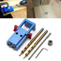Mini Pocket Hole Jig Kit Woodwork Guide with Drill Bits Woodworking Tool