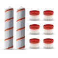 8PCS Roller Brushes Filter Replacements for Xiaomi Dreame V9 Cordless Handheld Vacuum Cleaner Non-or